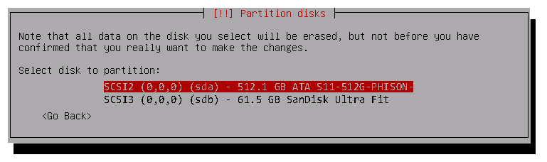 Disk selection