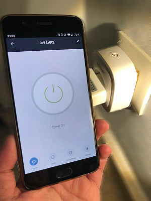 Plug configured with Tuya Smart Life