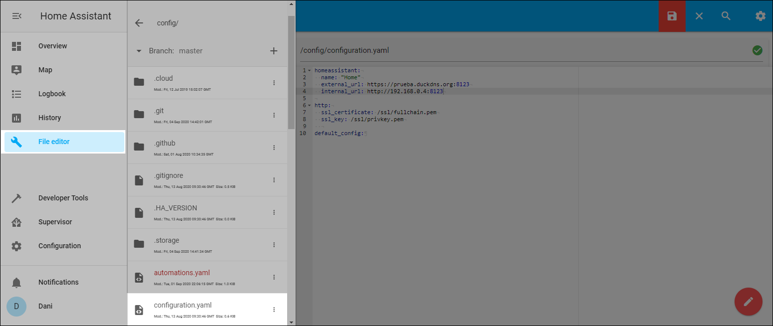 Configurator - configuration.yaml