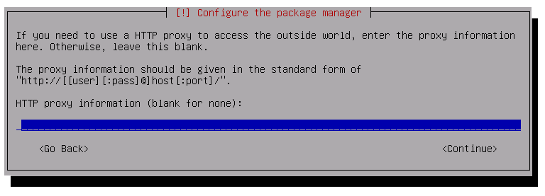 Proxy settings