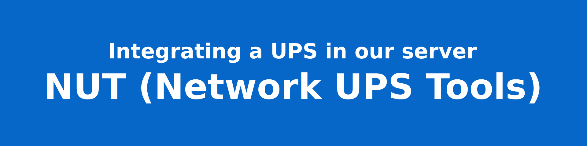 Integrating a UPS in our server