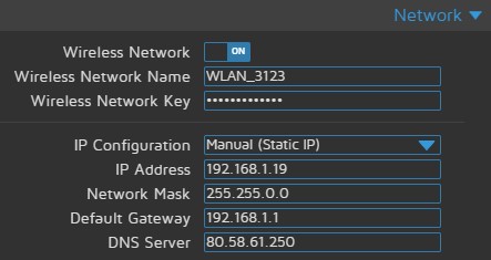 Network settings