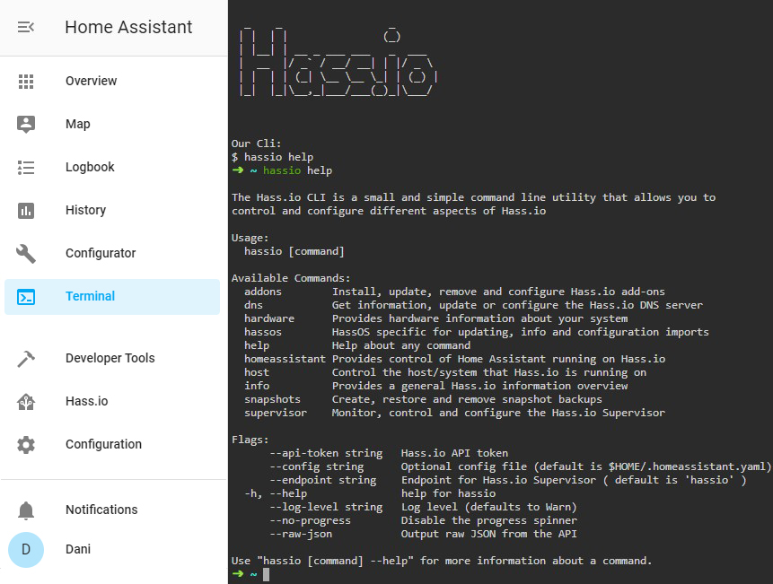 Hassio Web Terminal