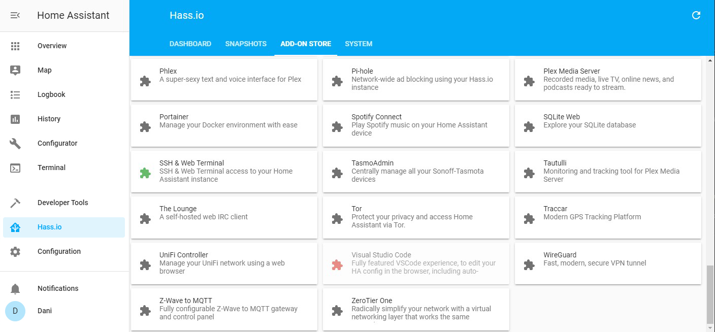 Hassio Add-on Store