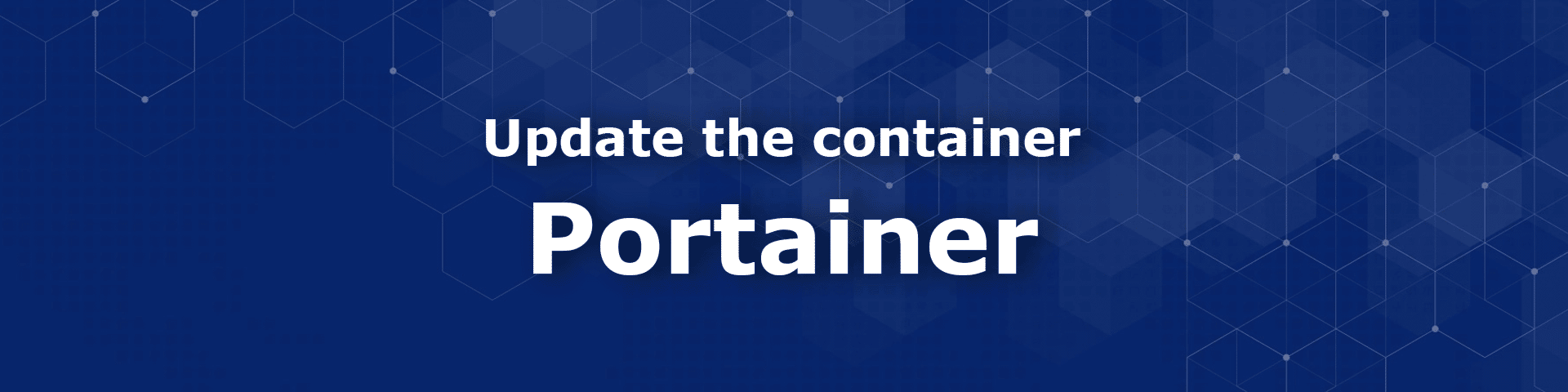 Update the Portainer container
