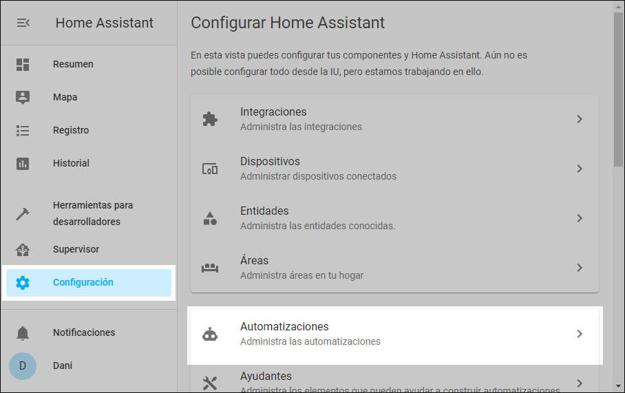 Home Assistant Automatizaciones