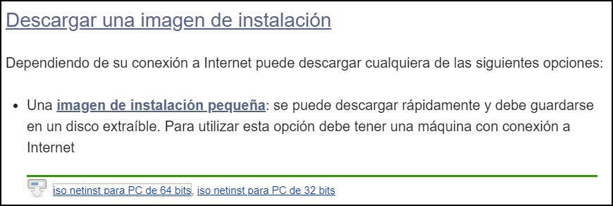 Descargar imagen Debian 11